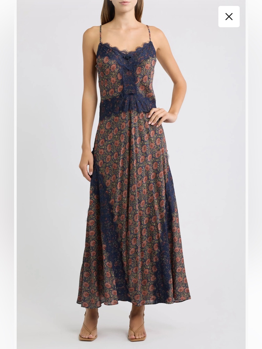 Francesca lace trim slip dress NWT
